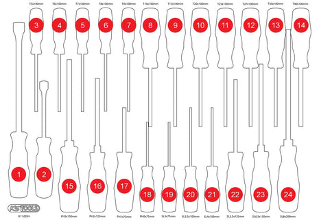 KS TOOLS Inserto in schiuma vuoto per 811.0024 ( 811.0024-97 )