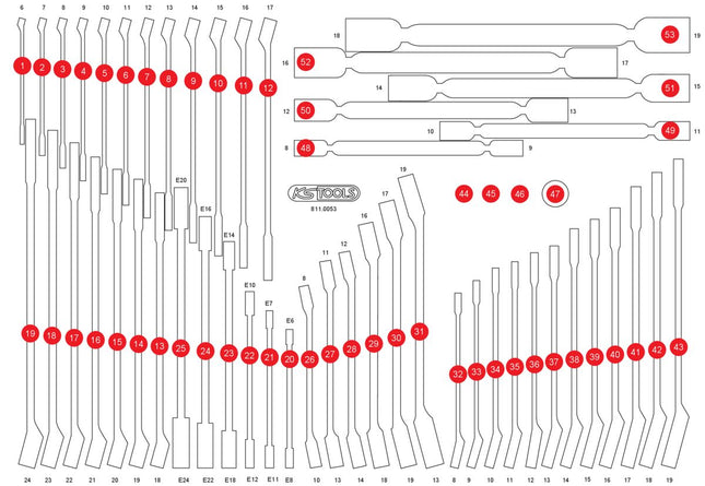 KS TOOLS Insert en mousse vide pour 811.0053 ( 811.0053-97 )