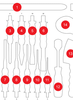 KS TOOLS Inserto in schiuma vuoto per 811.1017 ( 811.1017-97 )