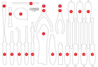 KS TOOLS Inserto in schiuma vuoto per 811.1032 ( 811.1032-97 )