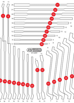 KS TOOLS Inserto in schiuma vuoto per 811.2041 ( 811.2041-97 )