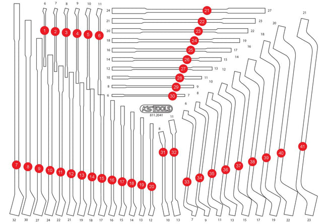 KS TOOLS Inserto in schiuma vuoto per 811.2041 ( 811.2041-97 )