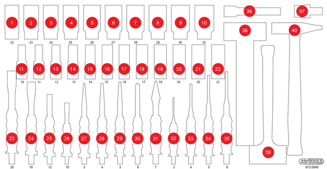 KS TOOLS Inserto di materiale espanso di 813.0040 ( 813.0040-97 )