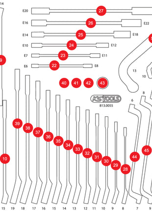 KS TOOLS Inserto in schiuma vuoto per 813.0055 ( 813.0055-97 )