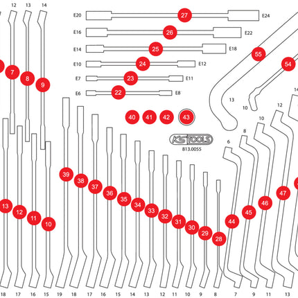 KS TOOLS Inserto in schiuma vuoto per 813.0055 ( 813.0055-97 )