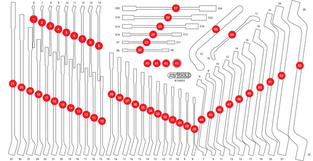 KS TOOLS Inserto in schiuma vuoto per 813.0055 ( 813.0055-97 )