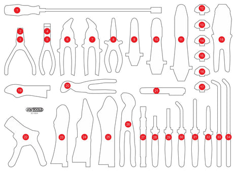 KS TOOLS Inserto in schiuma vuoto per 821.0034 ( 821.0034-97 )