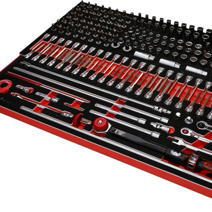 KS TOOLS Serie di chiavi a bussola 3/8' nell'inserto in schiuma, 221 pz ( 821.0221 )