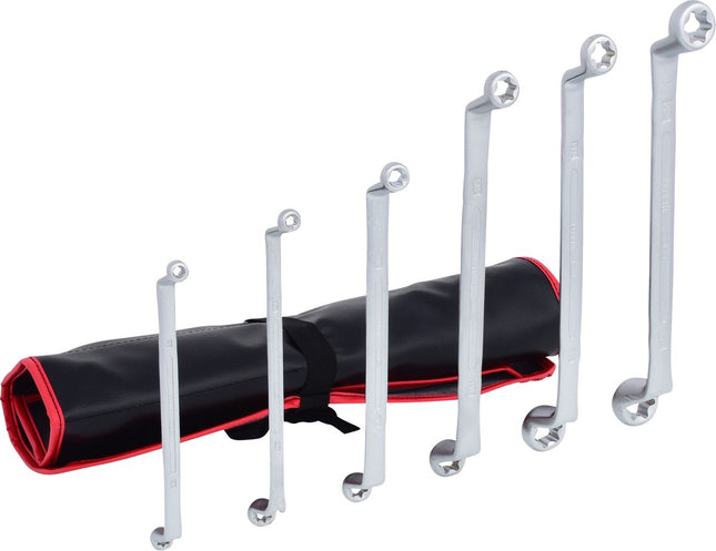 KS TOOLS Serie di chiavi poligonali a 2 bocche p.ETorx,piegate,6 pzE6xE8-E20xE24 ( 911.0360 )