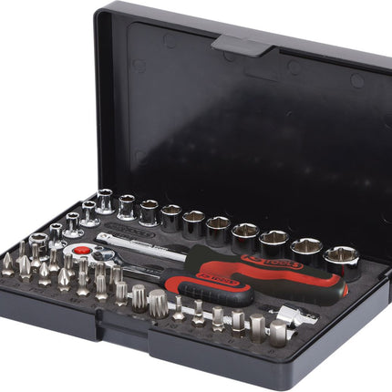 KS TOOLS 1/4" CHROMEplus Steckschlüssel-Satz, 40-tlg ( 918.0640 ) - Toolbrothers