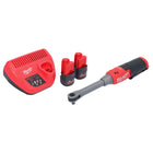 Milwaukee M12 FHIR38LR-252 Clé à cliquet grande vitesse sans fil longue durée 12 V 47 Nm 3/8'' + 2x batterie 2,5 Ah + chargeur