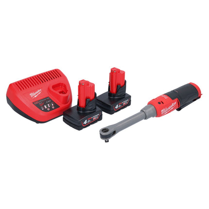Milwaukee M12 FHIR38LR-402 Clé à cliquet grande vitesse sans fil longue durée 12 V 47 Nm 3/8'' + 2x batterie 4,0 Ah + chargeur