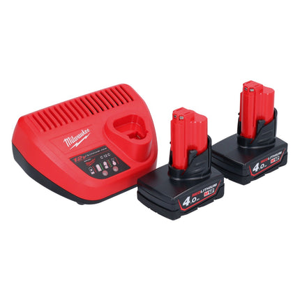 Milwaukee M12 FHIR38LR-402 Clé à cliquet grande vitesse sans fil longue durée 12 V 47 Nm 3/8'' + 2x batterie 4,0 Ah + chargeur