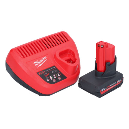 Milwaukee M12 FHIR38LR-501 Clé à cliquet grande vitesse sans fil longue durée 12 V 47 Nm 3/8'' + 1x batterie 5,0 Ah + chargeur