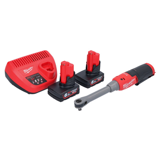 Milwaukee M12 FHIR38LR-602 Clé à cliquet grande vitesse sans fil longue durée 12 V 47 Nm 3/8'' + 2x batterie 6,0 Ah + chargeur
