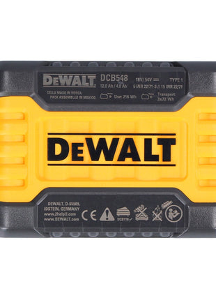 DeWalt DCB 548 rechargeable battery 18 V / 54 V max. 12 Ah / 12000 mAh Li-Ion XR FLEXVOLT - with charge level indicator