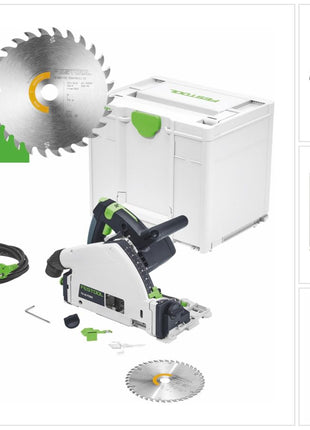 Festool TS 55 F-Plus Master Edition Scie plongeante 1200 W 160 mm ( 577843 ) + lame + Systainer