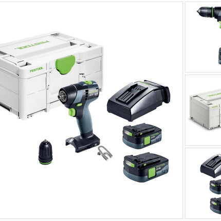 Festool TXS 12 2,5-Plus Akku Bohrschrauber 12 V 30 Nm Brushless ( 576873 ) + 2x Akku 2,5 Ah + Ladegerät + Systainer