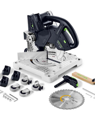 Festool SYMC 70 EB-Basic SYMMETRIC Scie à plinthes sans fil 36 V ( 2 x 18 V ) 216 mm ( 577424 ) Solo - sans batterie, sans chargeur