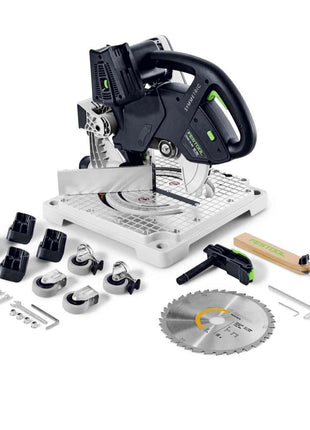Festool SYMC 70 EB-Basic SYMMETRIC Scie à plinthes sans fil 36 V ( 2 x 18 V ) 216 mm ( 577424 ) Solo - sans batterie, sans chargeur
