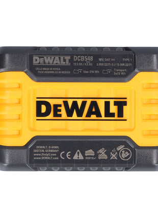 DeWalt 2x Batterie DCB 548 18 V / 54 V max. 12 Ah / 12000 mAh Li-Ion XR FLEXVOLT - con indicatore dello stato di carica