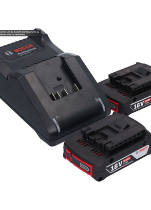Bosch GBH 18V-21 Professional Akku Bohrhammer 18 V 2,0 J SDS plus Brushless + 2x Akku 2,0 Ah + Ladegerät