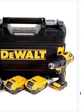 Trapano avvitatore a batteria DeWalt DCD 708 P2T 18 V Li-Ion Brushless in confezione TSTAK + 2 batterie da 5,0 Ah + caricabatterie