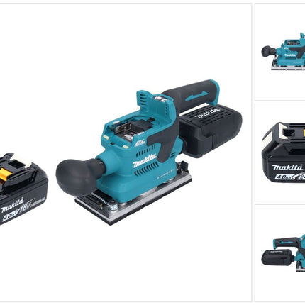 Makita DBO 382 M1 Akku Schwingschleifer 18 V 93 x 185 mm Brushless + 1x Akku 4,0 Ah - ohne Ladegerät