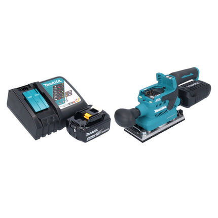 Makita DBO 382 RM1 Levigatrice orbitale a batteria 18 V 93 x 185 mm brushless + 1x batteria ricaricabile 4,0 Ah + caricabatterie