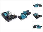 Makita DBO 382 RT levigatrice orbitale a batteria 18 V 93 x 185 mm brushless + 2x batteria ricaricabile 5,0 Ah + caricabatterie