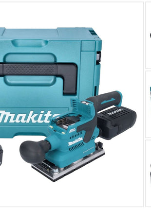 Makita DBO 382 M1J Cordless orbital sander 18 V 93 x 185 mm brushless + 1x rechargeable battery 4.0 Ah + Makpac - without charger