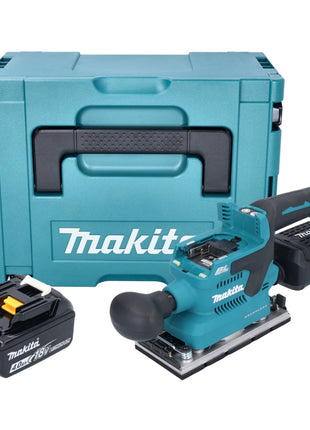 Makita DBO 382 M1J Cordless orbital sander 18 V 93 x 185 mm brushless + 1x rechargeable battery 4.0 Ah + Makpac - without charger