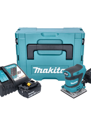 Makita DBO 484 RM1J Akumulatorowa szlifierka oscylacyjna 18 V 112 x 102 mm + 1x akumulator 4,0 Ah + ładowarka + Makpac