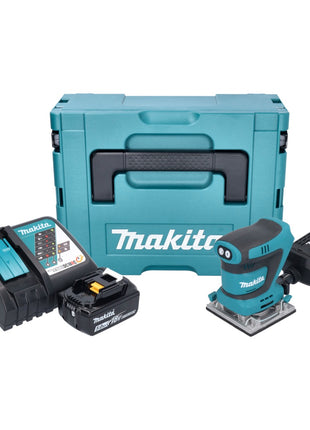 Makita DBO 484 RT1J Cordless orbital sander 18 V 112 x 102 mm + 1x rechargeable battery 5.0 Ah + charger + Makpac