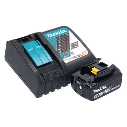 Makita DJS 200 RT1 Cisaille à tôle sans fil 18 V 2,0 mm Brushless + 1x batterie 5,0 Ah + chargeur
