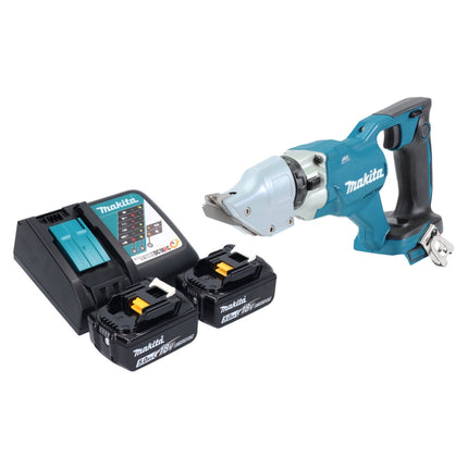 Makita DJS 200 RT cesoie per lamiera a batteria 18 V 2,0 mm senza spazzole + 2x batteria ricaricabile 5,0 Ah + caricabatterie