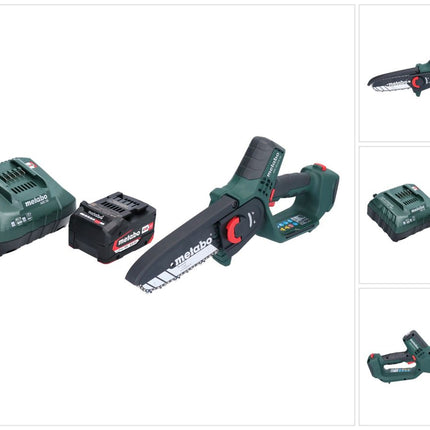 Metabo MS 18 LTX 15 Akku Gehölzsäge 18 V 15 cm 5 m/s + 1x Akku 4,0 Ah + Ladegerät
