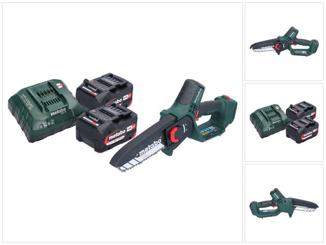 Metabo MS 18 LTX 15 cordless pruning saw 18 V 15 cm 5 m/s + 2x rechargeable battery 4.0 Ah + charger