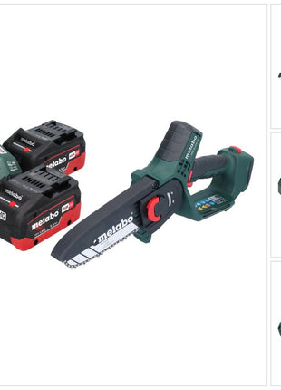 Akumulatorowa pilarka do gałęzi Metabo MS 18 LTX 15 18 V 15 cm 5 m/s + 2x akumulator 5,5 Ah + ładowarka
