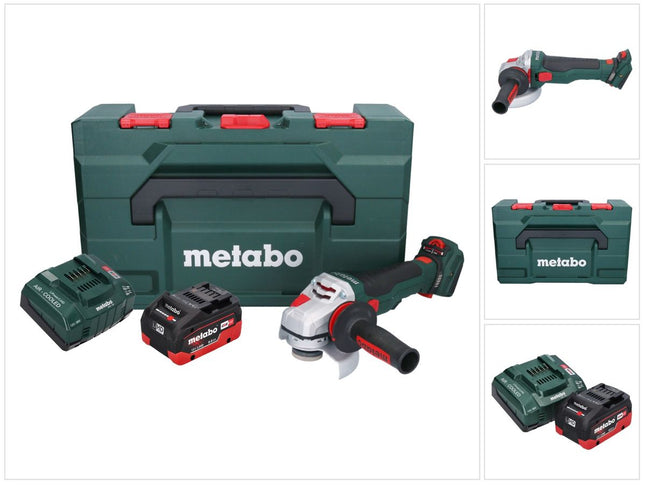 Metabo WVB 18 LTX BL 15-125 Smerigliatrice angolare rapida a batteria 18 V 125 mm senza spazzole + 1x batteria ricaricabile 8,0 Ah + caricatore + metaBOX