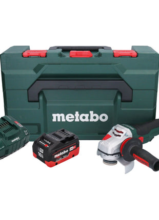 Metabo WVB 18 LTX BL 15-125 Amoladora angular de batería Quick 18 V 125 mm sin escobillas + 1x batería 10,0 Ah + cargador + metaBOX