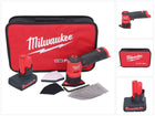 Milwaukee M12 FDSS-501B Ponceuse delta sans fil 12 V 88,8 x 63,5 mm + 1x batterie 5,0 Ah - sans kit chargeur
