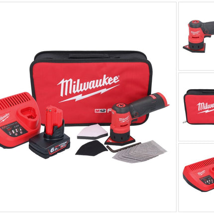 Meuleuse à pointes sur batterie Milwaukee M12 FDSS-601B 12 V 88,8 x 63,5 mm + 1x batterie 6,0 Ah + chargeur