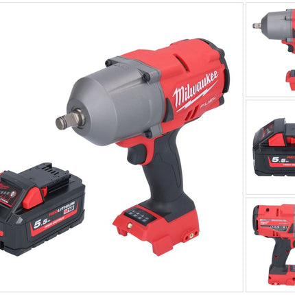 Clé à chocs sans fil Milwaukee M18 FHIWF12-551 18 V 1356 Nm 1/2" brushless + 1x batterie 5,5 Ah - sans chargeur