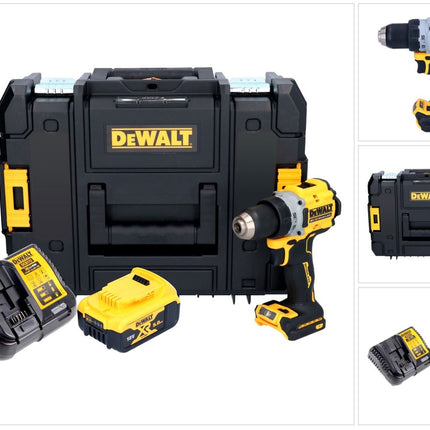 DeWalt DCD 800 P1T Akku Bohrschrauber 18 V 90 Nm Brushless + 1x Akku 5,0 Ah + Ladegerät + TSTAK