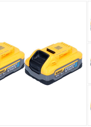 Juego de baterías DeWalt DCBP 518 H2 2x batería Powerstack 18 V 5,0 Ah / 5000 mAh XR Li-Ion - con indicador de nivel de carga