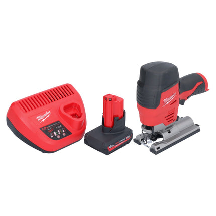 Milwaukee M12 JS-501 Scie sauteuse sans fil 12 V + 1x batterie 5,0 Ah + chargeur
