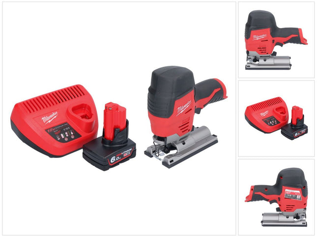 Milwaukee M12 JS-601 Scie sauteuse sans fil 12 V + 1x batterie 6,0 Ah + chargeur