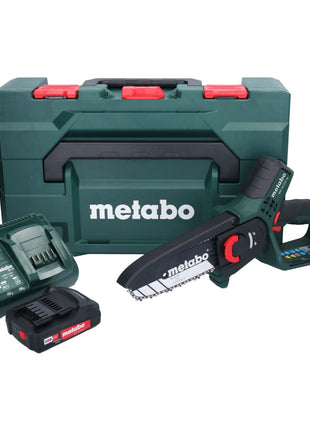 Metabo MS 18 LTX 15 sega da potatura a batteria 18 V 15 cm 5 m/s + 1x batteria ricaricabile 2,0 Ah + caricatore + metaBOX