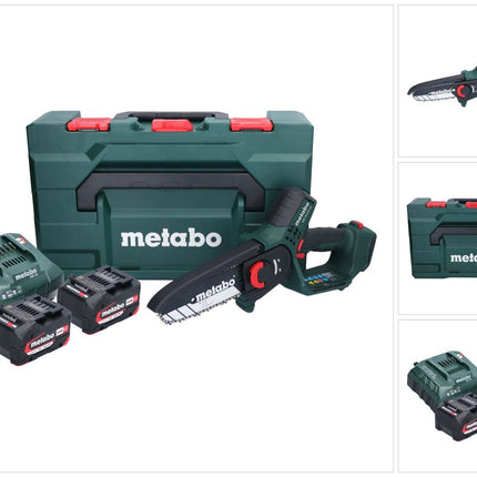 Metabo MS 18 LTX 15 scie sans fil 18 V 15 cm 5 m/s + 2x batterie 4,0 Ah + chargeur + metaBOX